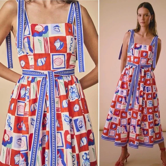 Hunter Bell Quincy Dress Sea Tiles Maxi – Size 2 NWT - Picture 10 of 17